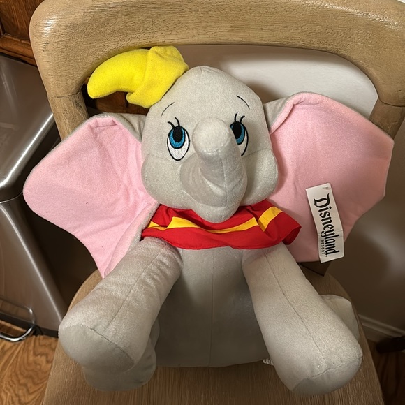 Disneyland Resort WDW Dumbo Elephant Plush Gray 11" Hat Collar Embroidered Eyes - Picture 2 of 3